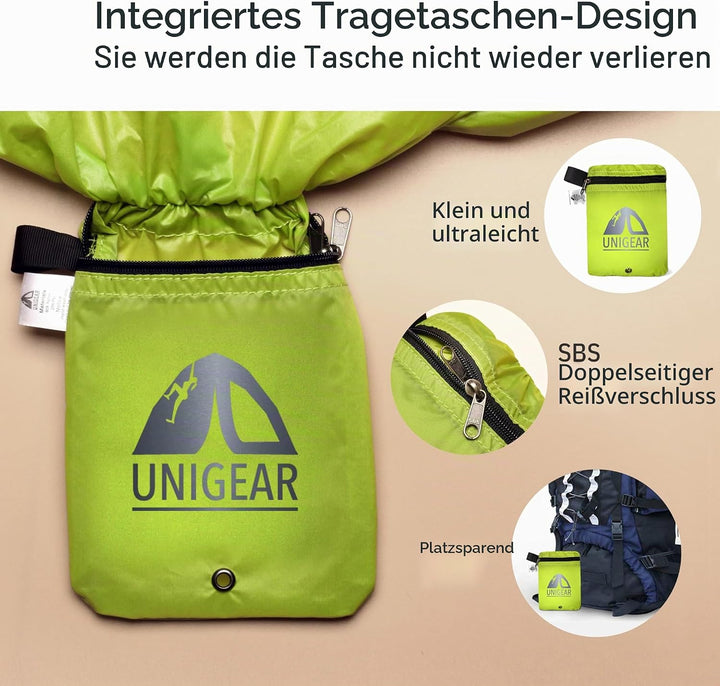 Unigear Regenschutz für Rucksäcke Schulranzen mit Reflektor, wasserdichte Regenhülle Rucksack Cover