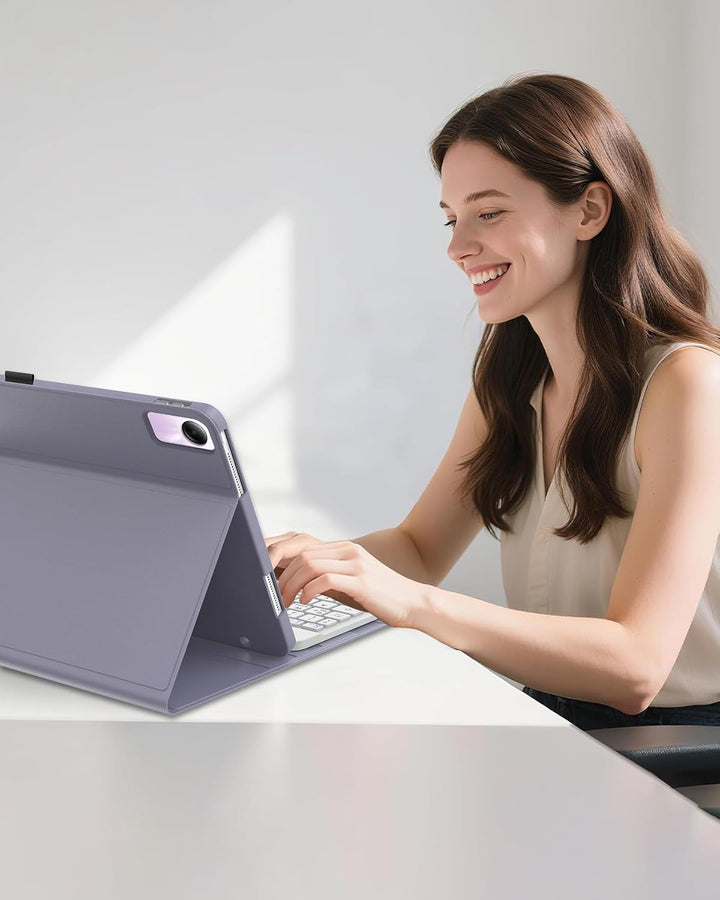 Hülle mit Tastatur für Xiaomi Redmi Pad SE 11 Zoll (2023), Abnehmbare Bluetooth 5.0 Keyboard Schutzh