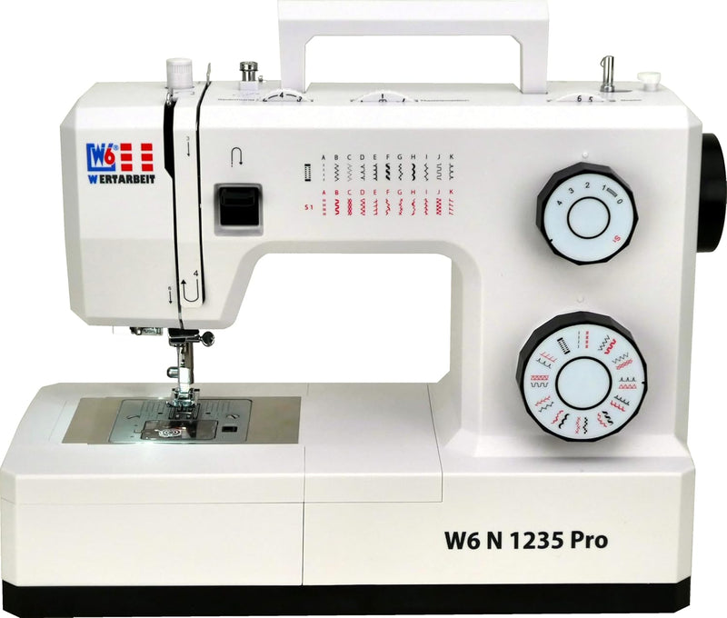 W6 Nähmaschine N 1235 Pro mit 24 Programmen | Freiarm | automatischer Einfädler | obenliegende Spule