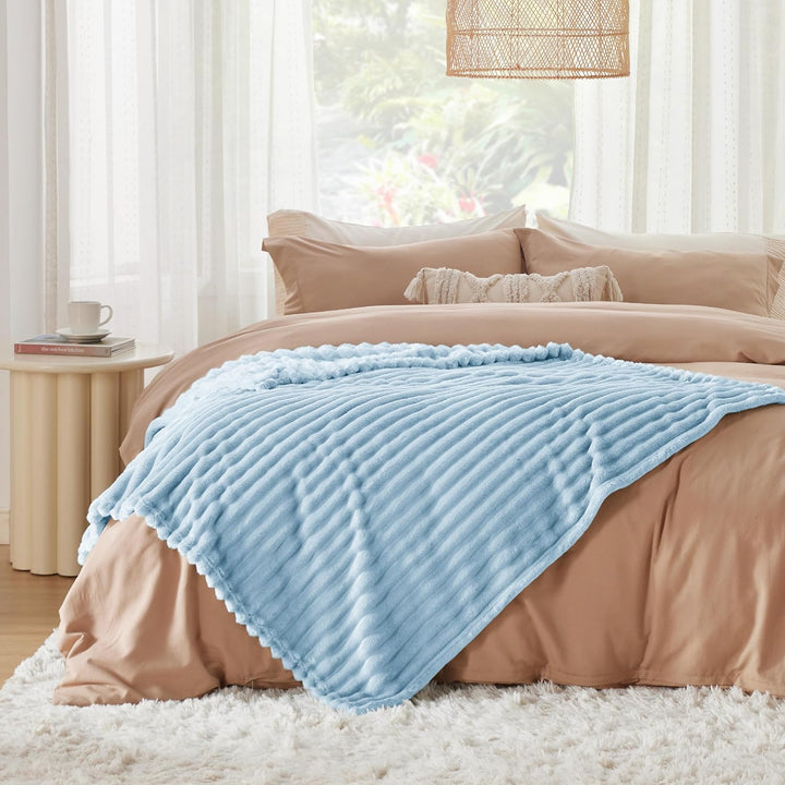 BEDSURE Kuscheldecke Flauschig - Wolldecke & Fleecedecke, Sofadecke, Weiche Warme Grobe Korddecke fü