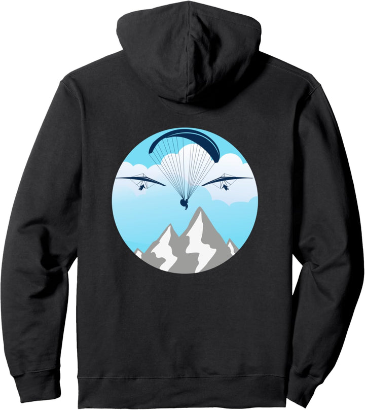Gleitschirm Fliegen Paragleiten Berge Urlaub Outfit Pullover Hoodie