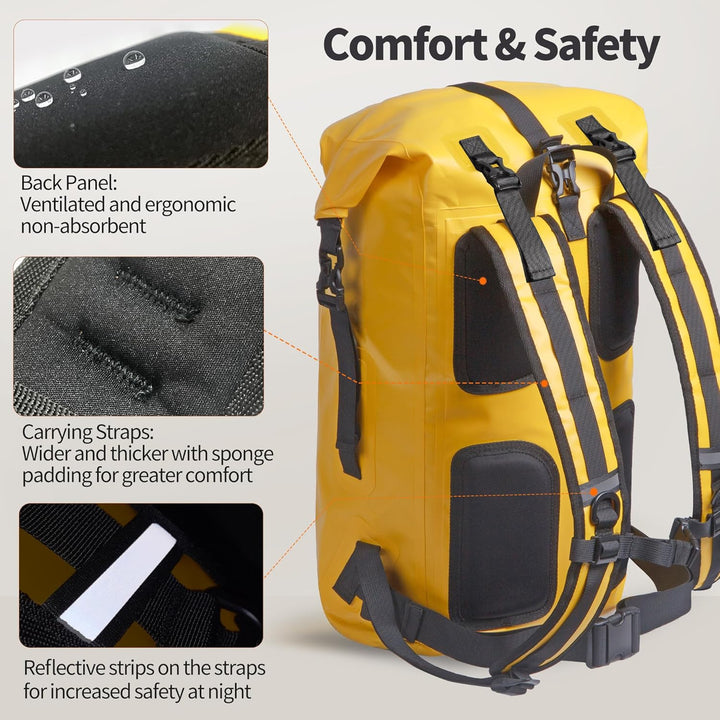 Origem Wasserdichter Rucksack, 35L/55L/85L Rolltop Rucksack Wasserdicht, Dry Bag mit Computereinsatz
