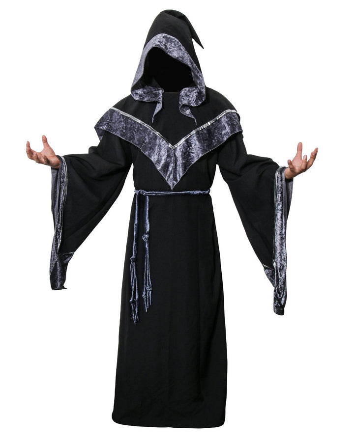 Nofonda Zauberer Kostüm, Dunkler Zauberer Robe, Hexenmeister Umhang, Cosplay Kostüm (S), S