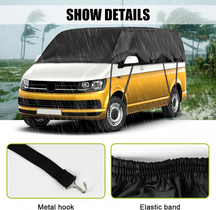 Autoabdeckung Wasserdicht Ersatz für VW T5 T6 SWB, Sonnenfest Hälfte Autoabdeckung, Halbgarage UV Be