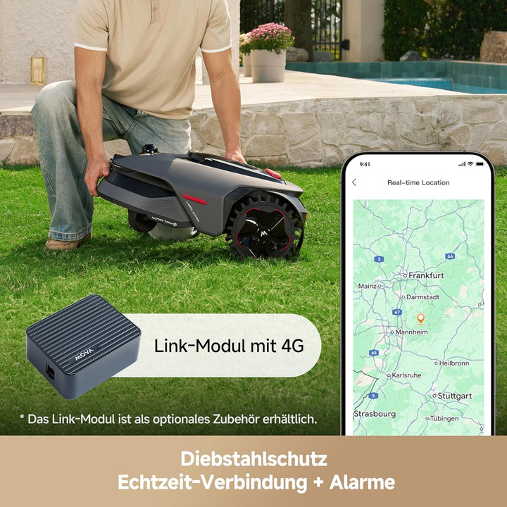 MOVA LiDAX Ultra 800 Mähroboter ohne Begrenzungskabel, Empf. 800 m², ohne RTK & automatische Kartene