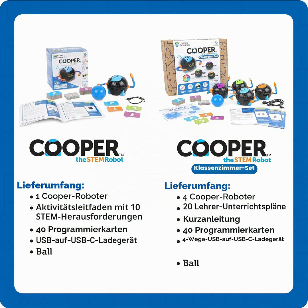 Learning Resources Cooper Der STEM-Roboter Einzeln LER3119, Ab 5 Jahren, Programmieren Lernen Ohne B