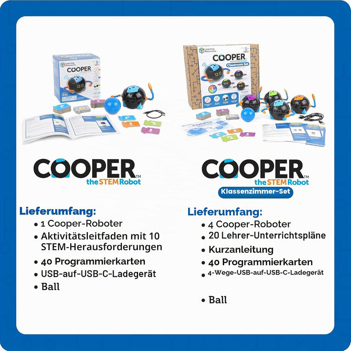 Learning Resources Cooper Der STEM-Roboter Einzeln LER3119, Ab 5 Jahren, Programmieren Lernen Ohne B