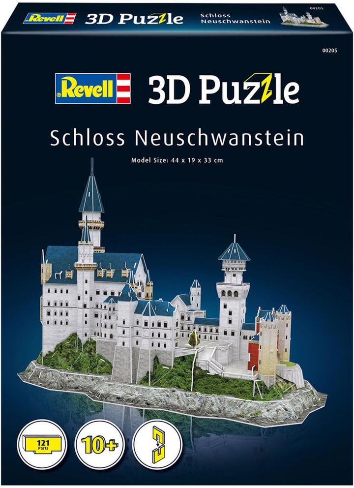 Revell 3D Puzzle 00205 I Schloss Neuschwanstein I 121 Teile I 4 Stunden Bauspass für Kinder und Erwa