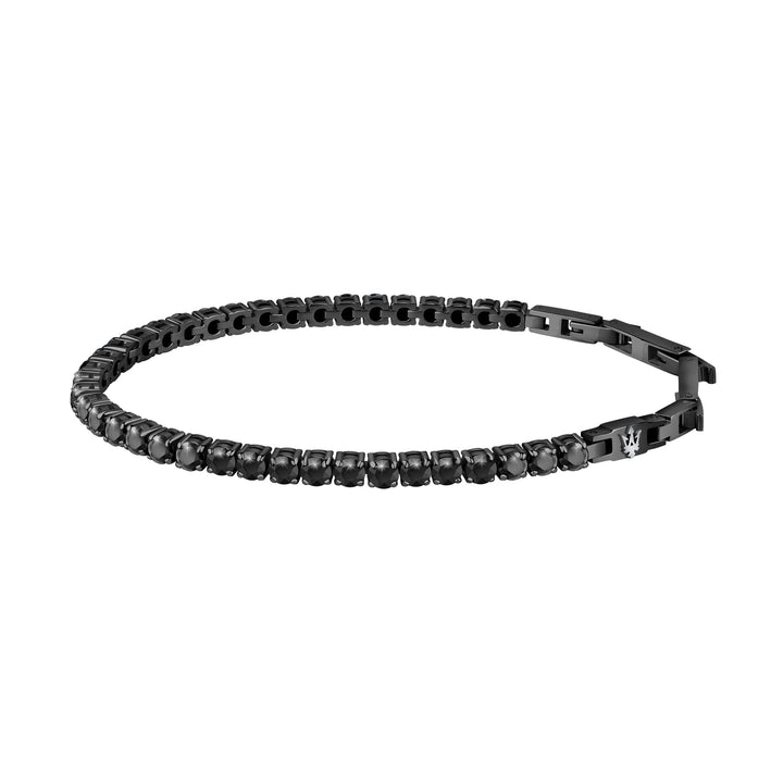 Maserati Jewels Herren Armband aus Stahl,Zirkone,IP schwarz - JM222AVC02