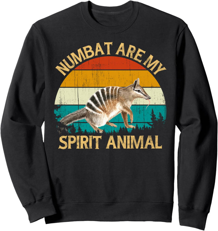 Vintage Retro Style Wildlife Numbat Are my Spirit Animal Sweatshirt