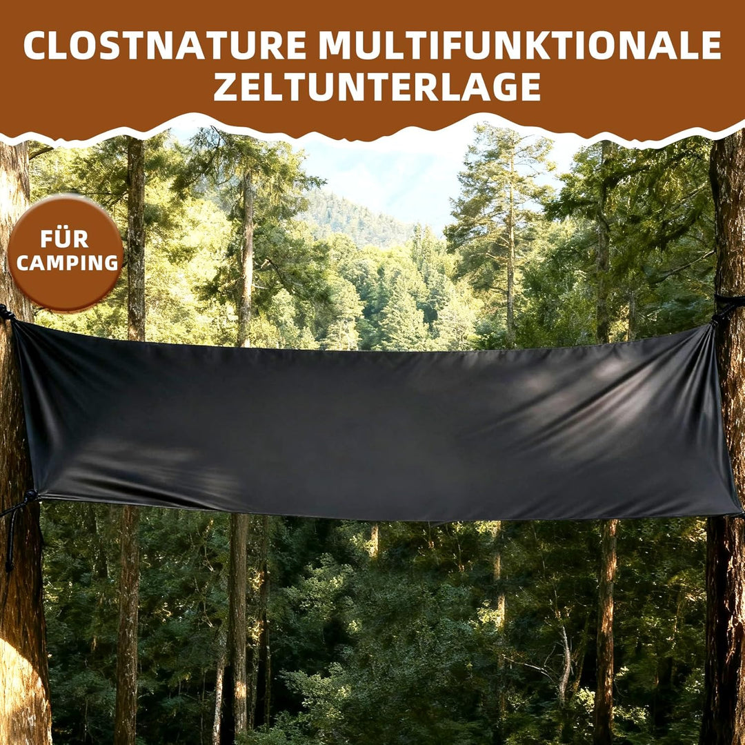 Clostnature Hexagonale Zeltunterlage Wasserdicht - 366 x 318 CM Camping Bodenplane für Zelte, Robust