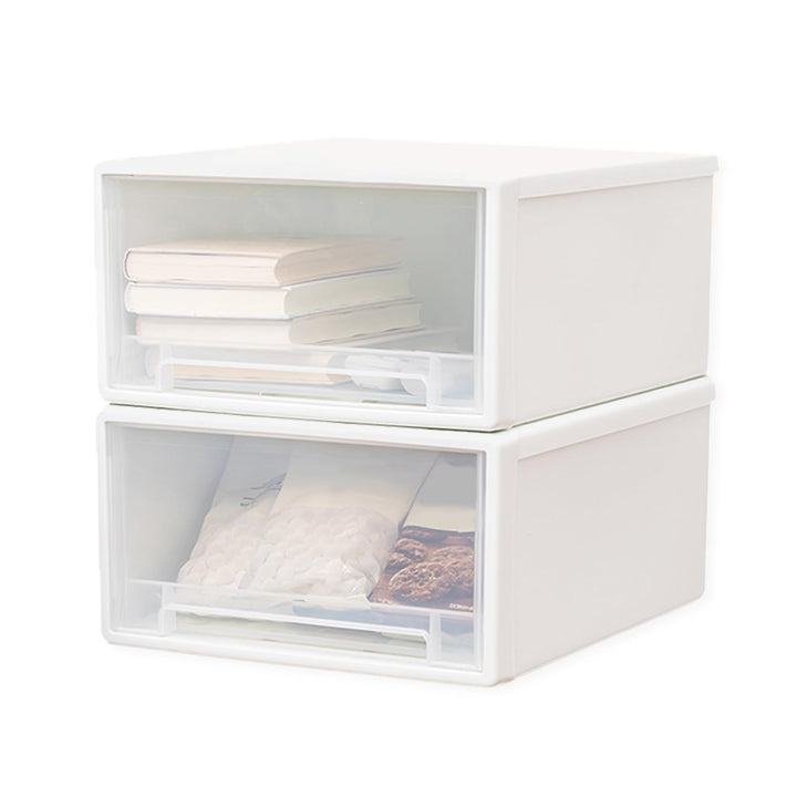 2 Stück Schubladeneinheit Kunststoff Schubladenbox Stapelbar Schreibtisch Schubladenbox aus Kunststo