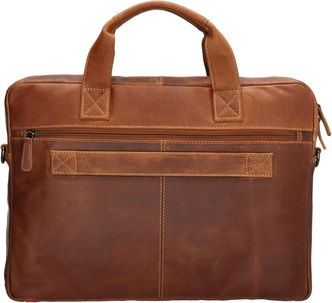 Hide & Stitches Laptoptasche Japura Kollektion 15,6 Zoll Laptopfach Verstellbarer Schultergurt Doppe