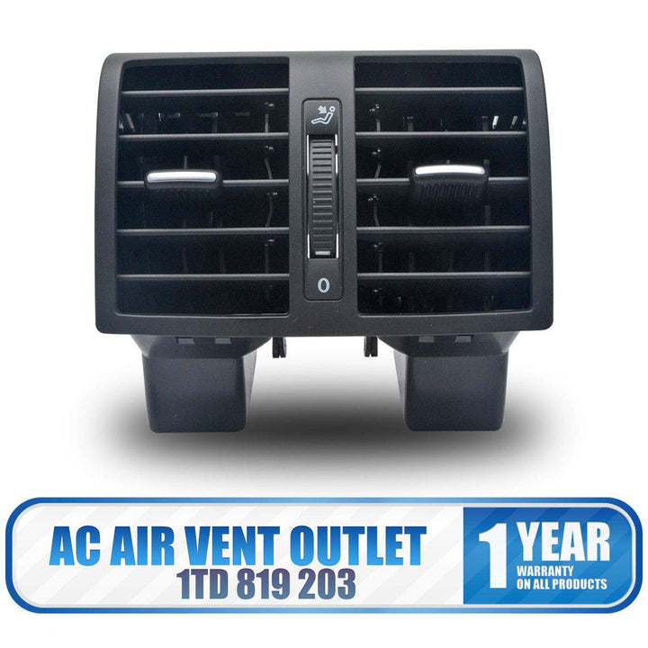 Maso Lüftungsgitter für Armaturenbrett, Klimaanlage, für VW Touran Caddy 2004–2015, Schwarz