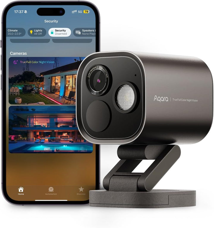 Aqara 4MP Kamera-Hub G5 Pro WLAN, Echtfarbe Nachtsicht Überwachungskamera Aussen, 2,4/5GHz, HomeKit