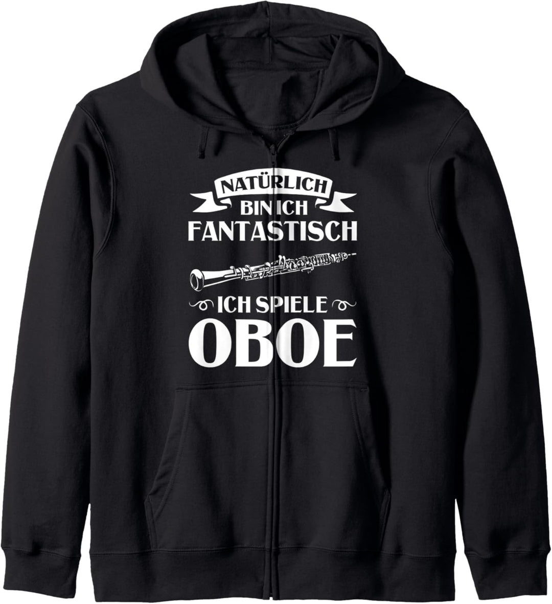 Holzblasinstrument Oboenmusik Oboe Instrument Oboenspieler Kapuzenjacke