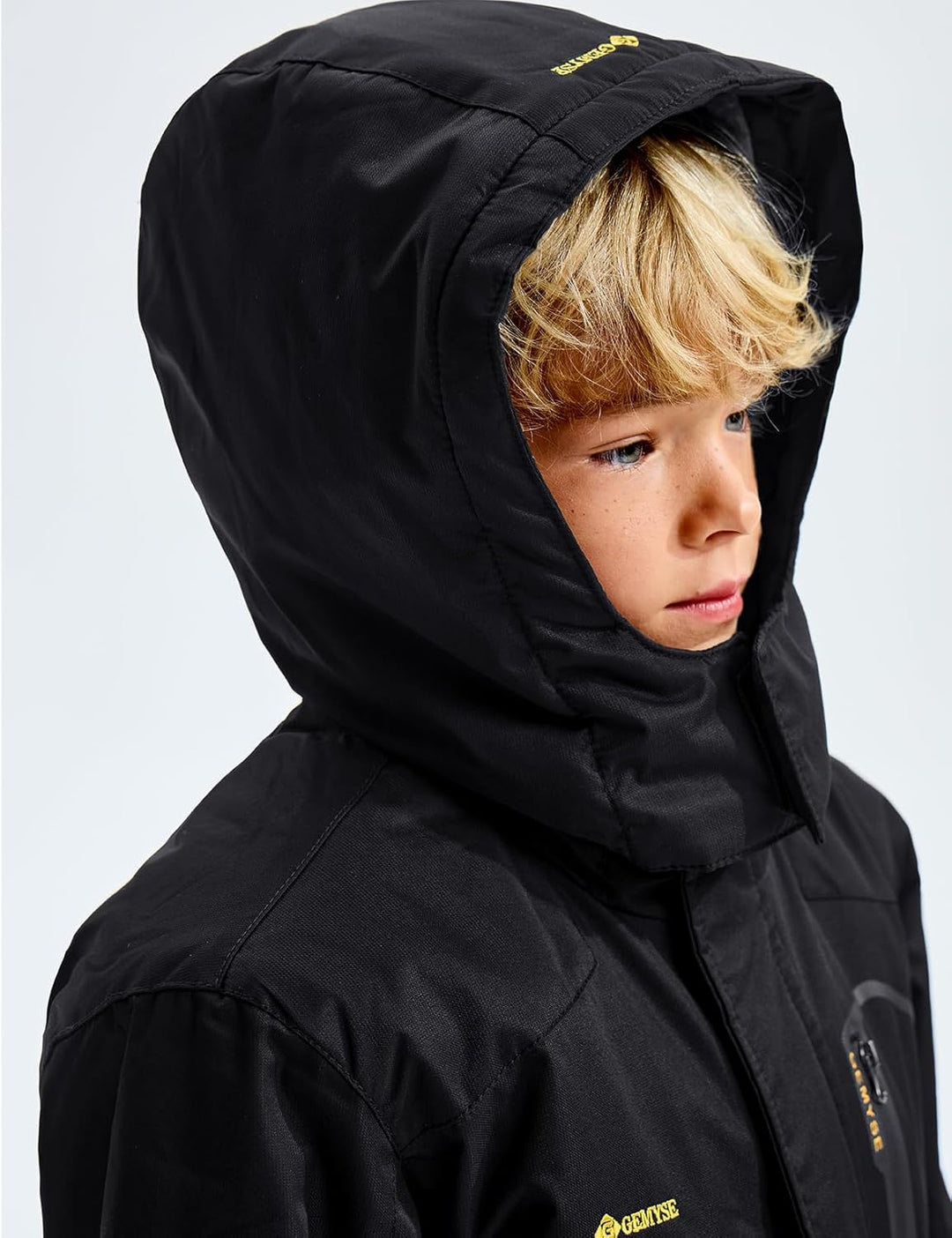 GEMYSE Jungen Skijacke Wasserdichte Winterjacke Warm Gefütterte Kinder Winddichte Schneejacke mit Ka