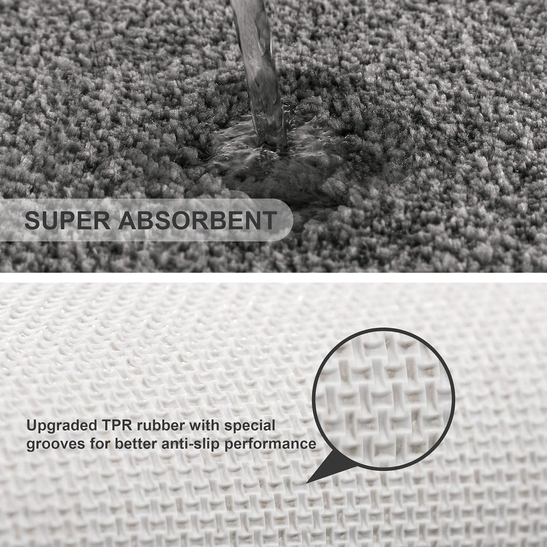 Badematte Rutschfest Badteppich Extra Lange Verdickt Badezimmerteppich Weich Badeteppich Flauschige