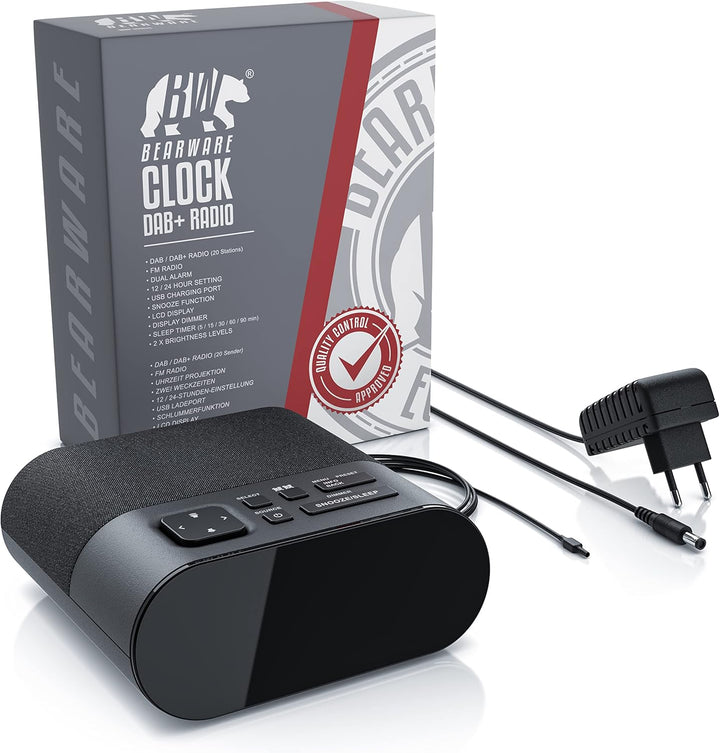 CSL - DAB Plus Radiowecker - Küchenradio digital – FM und DAB/DAB + Radio mit je 20 Speicherplätzen
