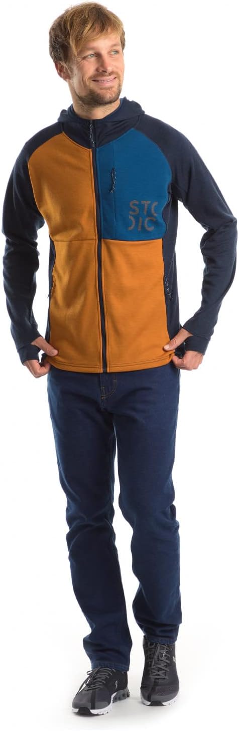 STOIC Herren Merino260 StadjanSt. Hoody Merinohoodie Full-Zip Kapuzenpullover 3XL Dark Navy, 3XL Dar