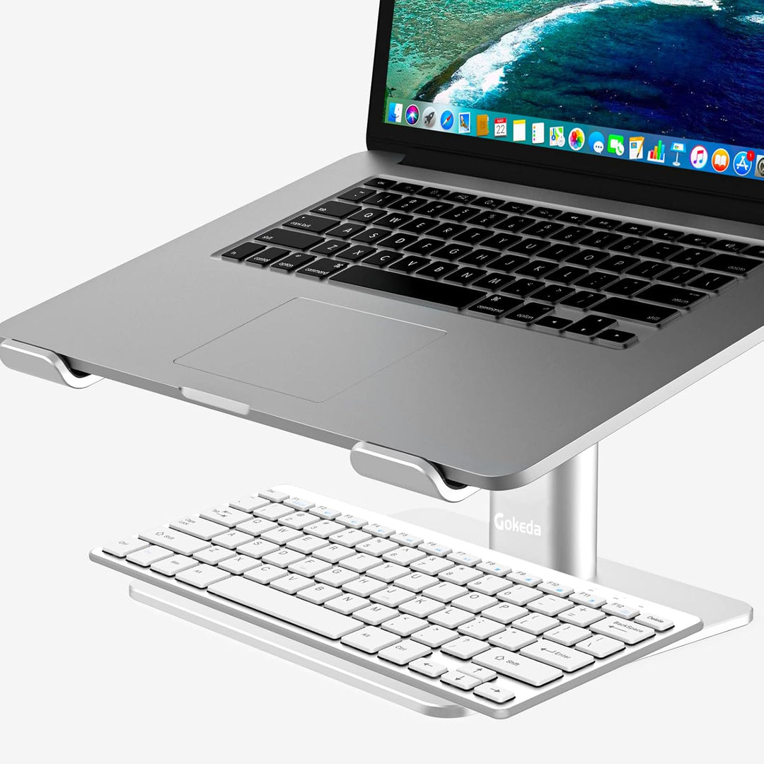 GOKEDA Laptop ständer, ergonomisch Verstellbarer Computerständer, Höhenhalter aus Aluminiumlegierung