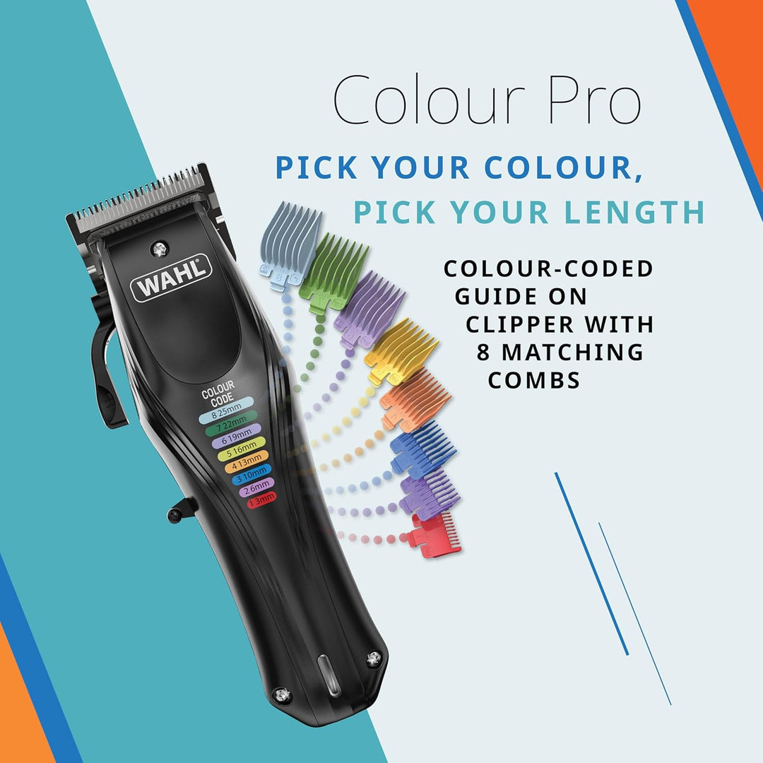 WAHL Animal Color Pro, Wiederaufladbare Tierschermaschine, Schermaschinen mit farbcodierten Aufsteck