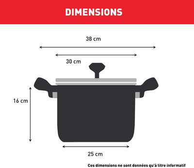 Tefal Intuition XL B8646404 Grosser Edelstahl-Kochtopf 28 cm/8 L, Induktion, 5 Jahre Garantie, Premi