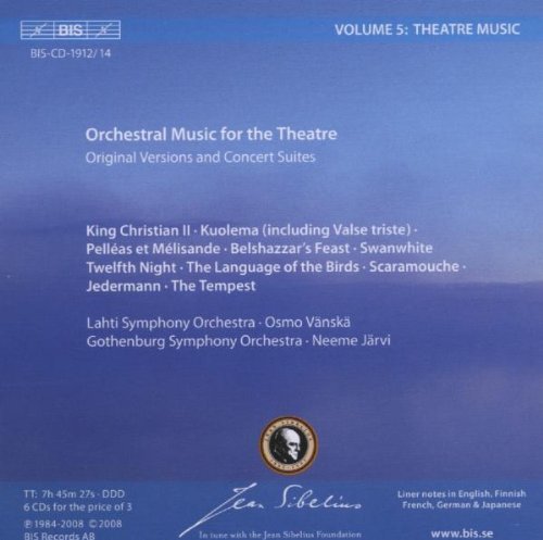 Sibelius-Edition Vol. 5: Bühnenmusik, Audio-CD