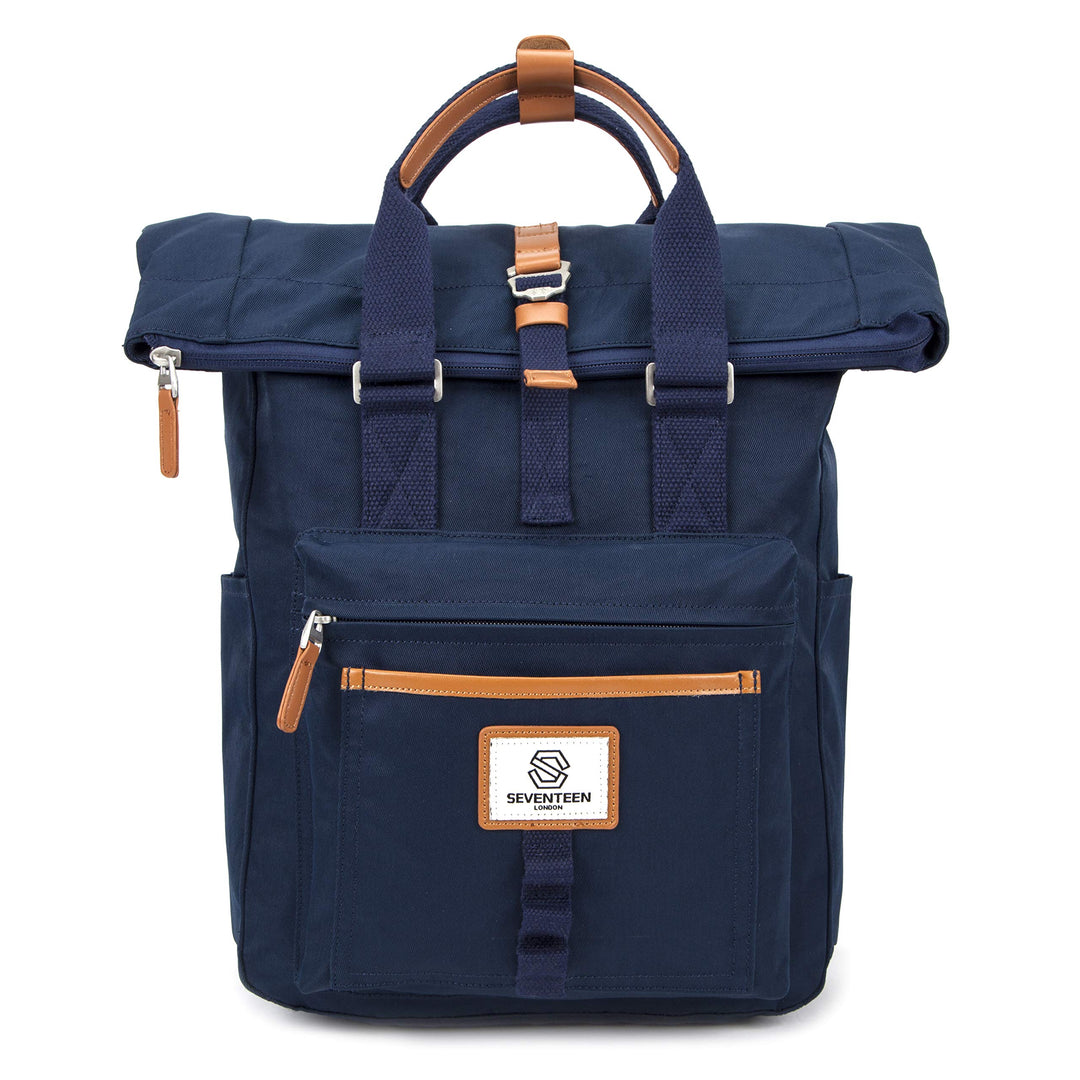 SEVENTEEN LONDON – Moderner und stilvoller ‘Canary Wharf’ Rucksack mit einem klassischen gefalteten