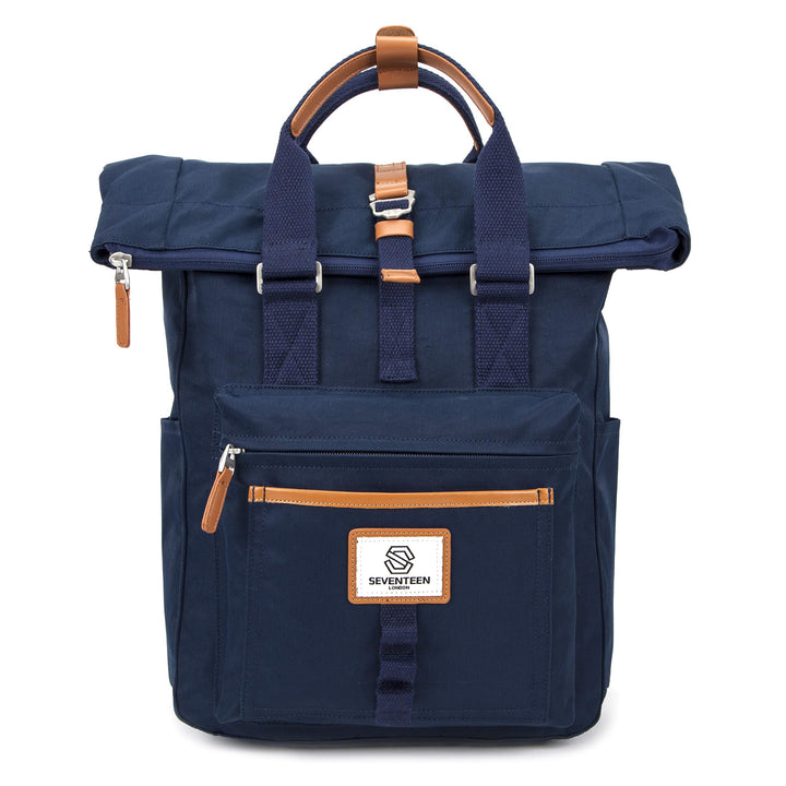 SEVENTEEN LONDON – Moderner und stilvoller ‘Canary Wharf’ Rucksack mit einem klassischen gefalteten