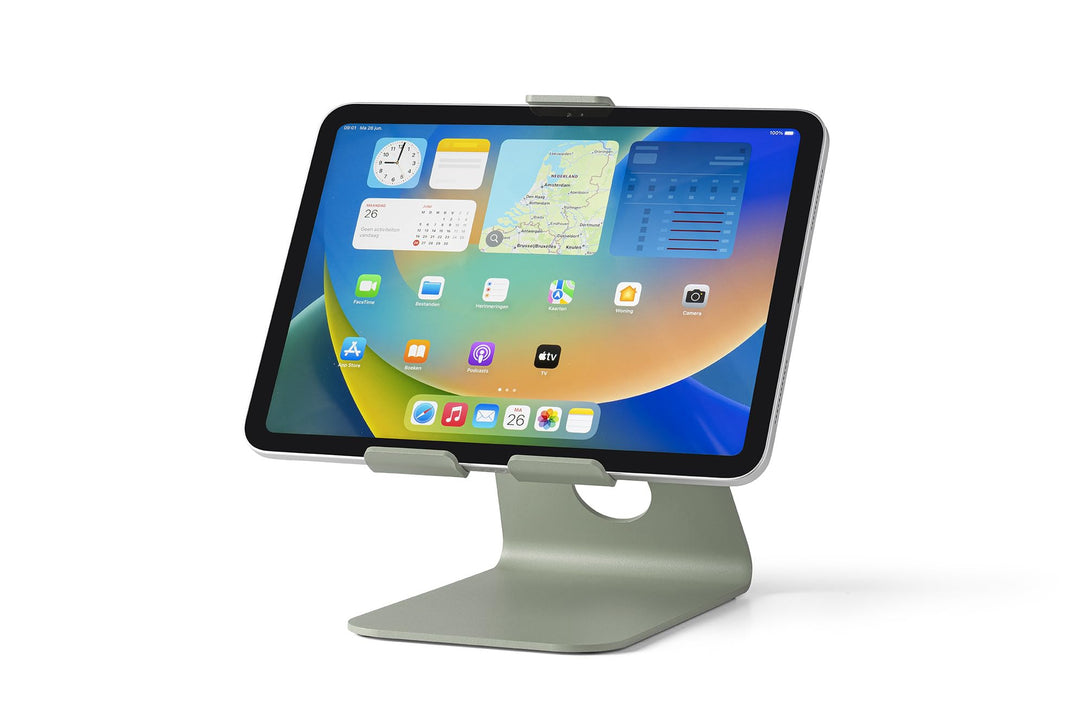 Tabdoq solide Tablet Tischhalterung kombinierbar mit Allen Tablets und iPad's von 8 bis 13 Zoll, grü