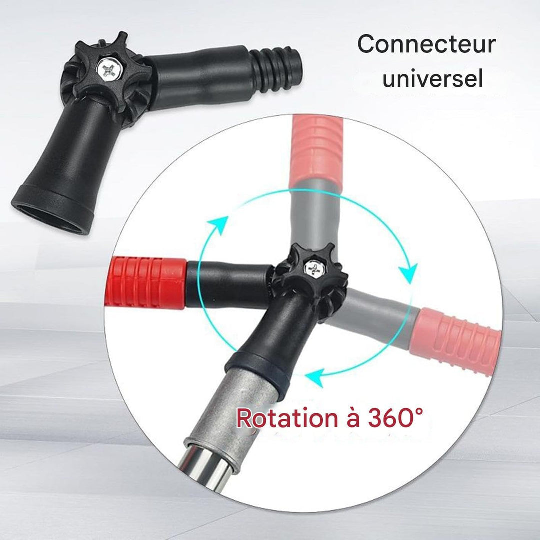 Dachrinnenbürste, Reinigungsbürste für Dachrinnen mit Teleskopstange, 3,2 m langer Griff, für Aussen
