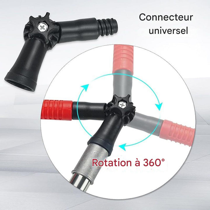 Dachrinnenbürste, Reinigungsbürste für Dachrinnen mit Teleskopstange, 3,2 m langer Griff, für Aussen