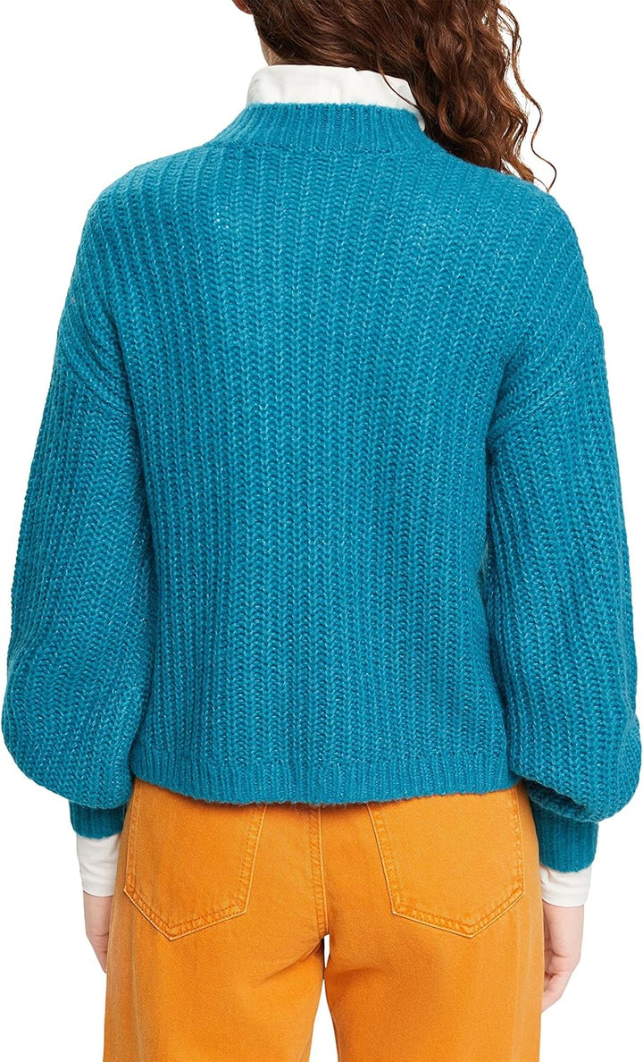 ESPRIT Damen Pullover M 455/Teal Blue, M 455/Teal Blue