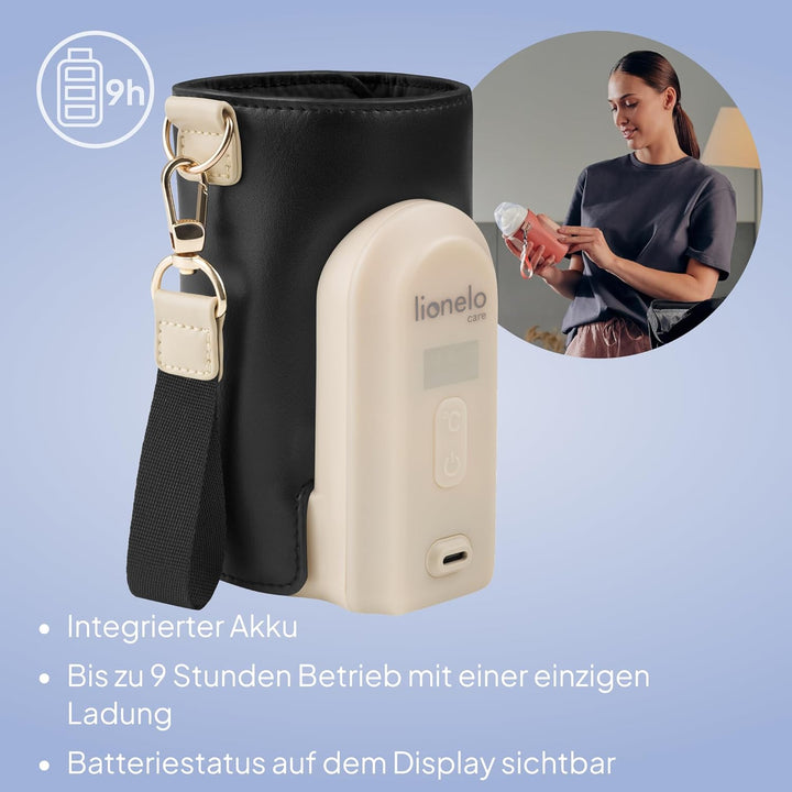 LIONELO Thermup Go Evo Tragbarer Babyflaschenwärmer, hält Flüssigkeiten warm, 5 Betriebstemperaturen
