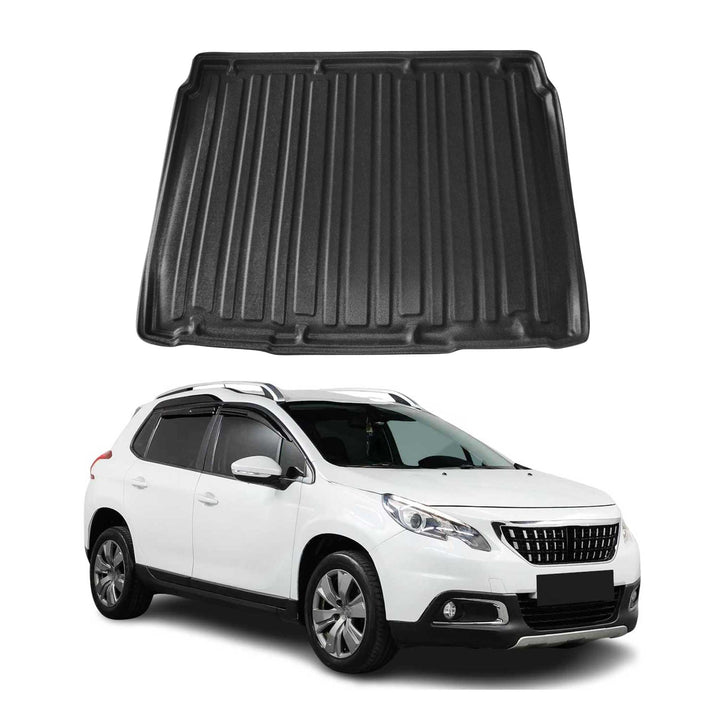 Kofferraumwanne Untere Laderaumwanne kompatibel mit Peugeot 2008 2018-2023 Schwarz TPE