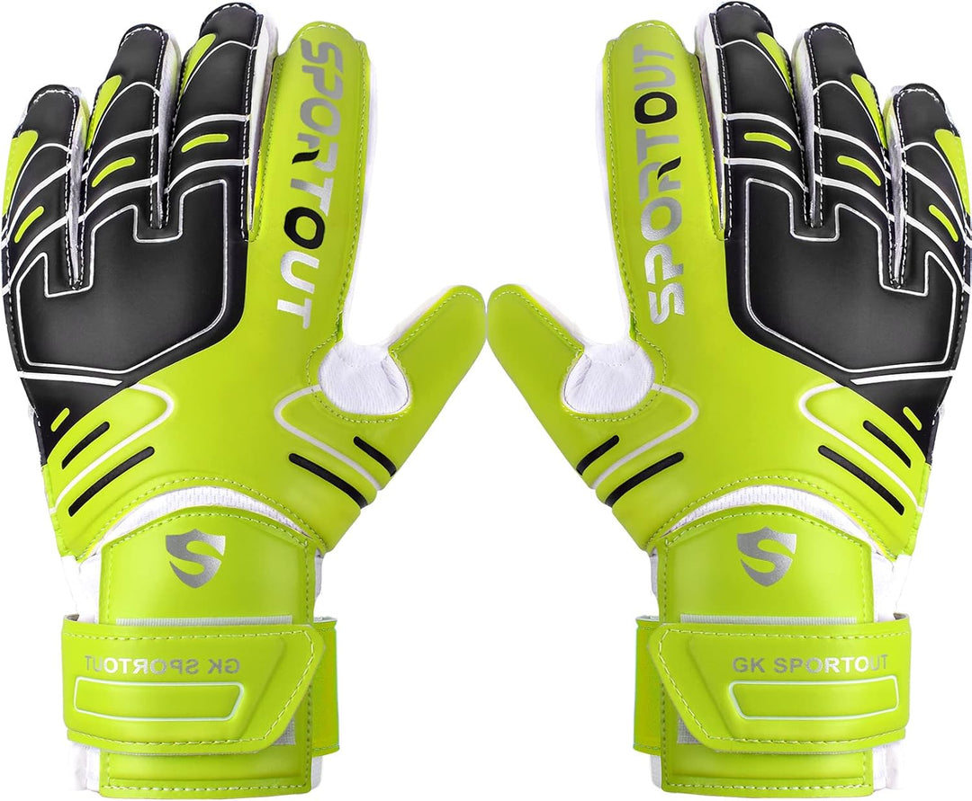 Jugendliche und Erwach,Kinder sener Torwarthandschuhe mit Fingersave，Rutschfes，Gewährung von Starken