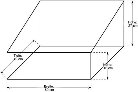 Backideen System-Regalkorb rechteckig, braun, T 40cm x B 50cm x Hv 16cm x Hh 27cm T 40cm x B 50cm Br