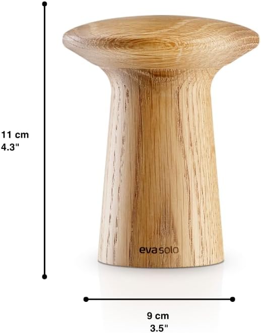EVA SOLO | Salz&Pfefffermühle 11cm oak | Hochwertiges Mahlwerk von CrushGrind®, 25 Jahre Garantie au