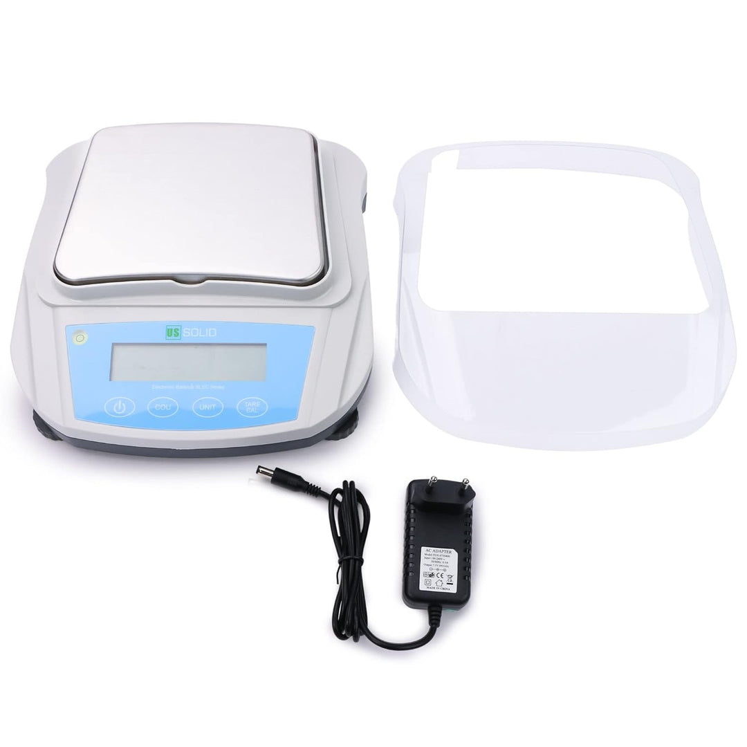 U.S. Solid Präzisionswaage Laborwaagen 1200g x 0.01g, RS232 Schnittstellen, AC100V-240V/4xDC1.5V, 12
