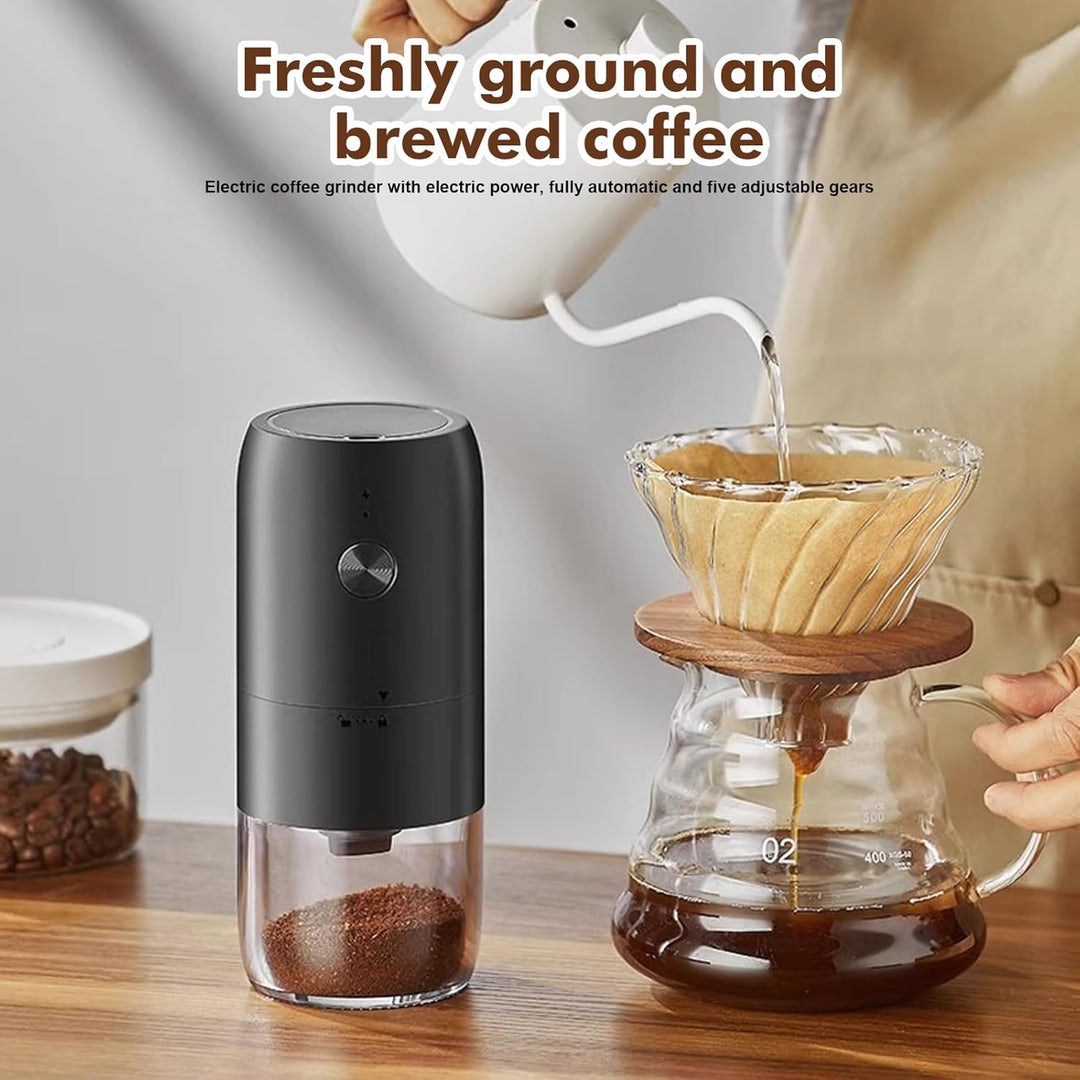 Kaffeemühle Elektrisch, Elektrische Kaffeemühle, Wiederaufladbare Kaffeemühlen mit 5 Einstellbaren M