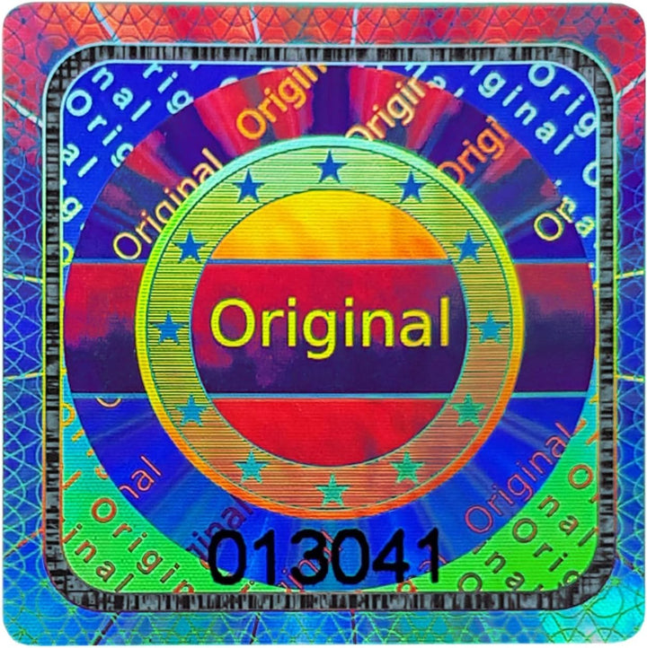 500 Stk - 3D Hologramm Original-Siegel mit Seriennummer - 25mm silber glänzend - Sicherheitssiegel,
