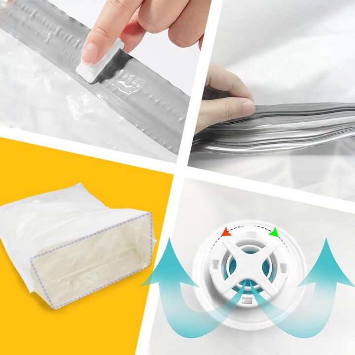 5PCS Vakuumbeutel für Bettdecken 100x80x32cm Würfel Vakuumbeutel für Kleidung Gross xxl Vacuum Bags