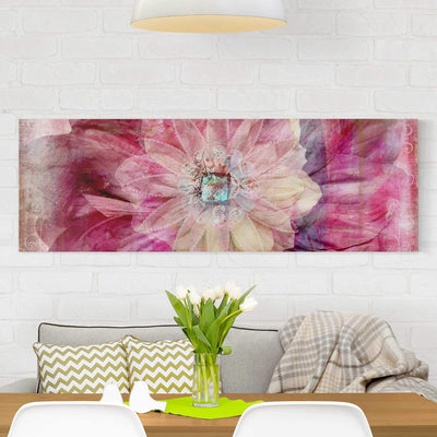 Bilderwelten Top 8 Leinwandbilder - Panorama, 50 x 150cm, Grunge Flower 50cm x 150cm Grunge Flower,