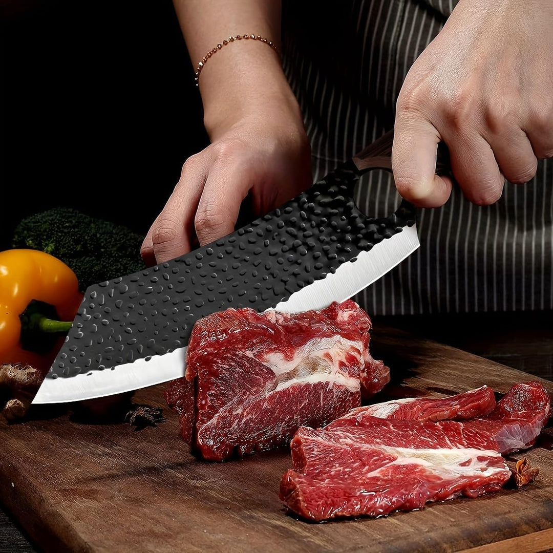 4 Stücke Kochmesser Set, Küchenmesser, Handgeschmiedet Chefmesser, Perfekt zum Schneiden Messer, Ser