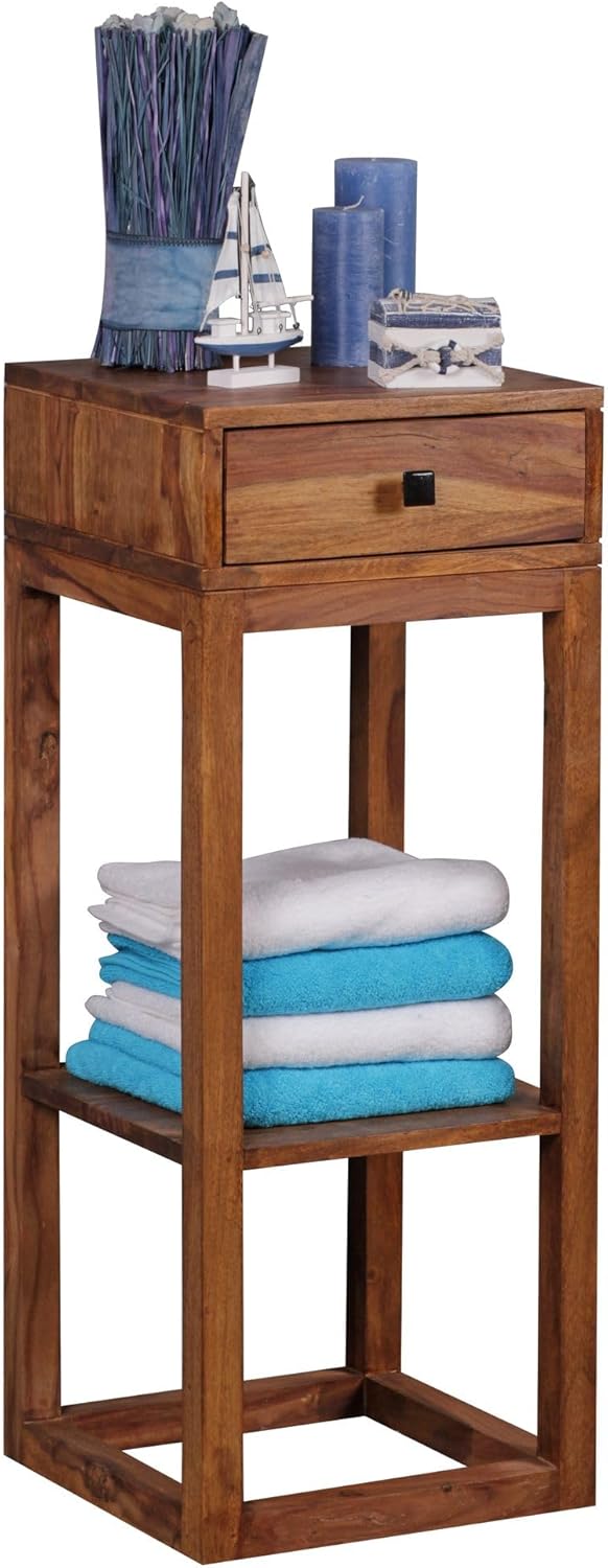 FineBuy Möbel zum Wohlfühlen Massiver Beistelltisch PATAN Holz Massiv 90 x 35 x 35 cm | Telefontisch