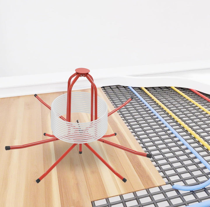 Schlauchtrommel für Fussbodenheizung, max. 150 kg, Spender für PEX PERT 8-32 mm, schnelle Installati