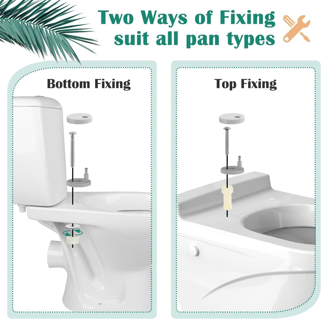 STOREMIC Toilettendeckel, WC Sitz mit Absenkautomatik, Klodeckel D-Form mit Quick Release Funktion f