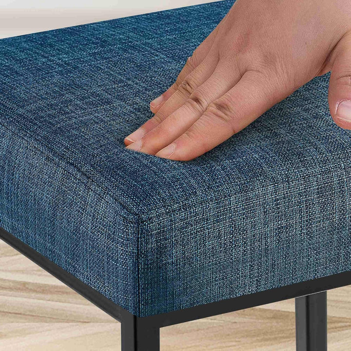 CLP 2er Set Barhocker Montreal I Gepolsterte Barstühle mit Stoffbezügen I Tresenhocker mit Metallges