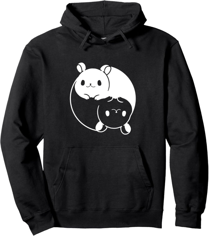 Yin Yang Zeichen Hamster Balance Symbol Geschenk Pullover Hoodie